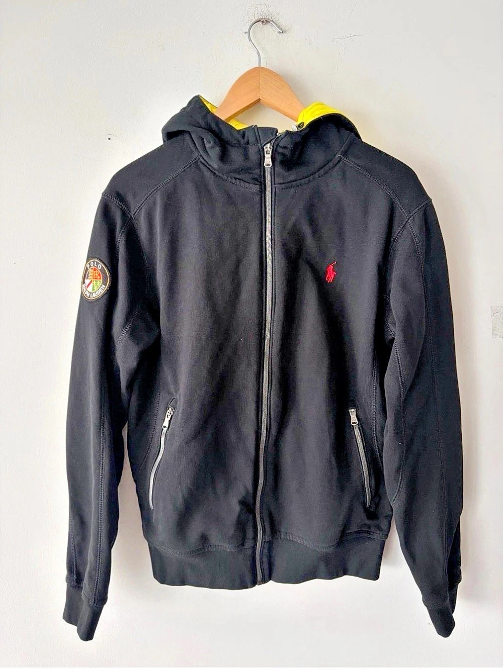 Polo Ralph Lauren Mens Crest Cookie Patch Zip-Up Hoodie Size M